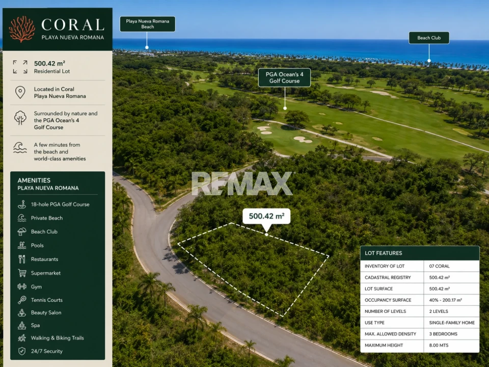 Terreno en PLAYA NUEVA ROMANA, SAN PEDRO DE MACORÍS